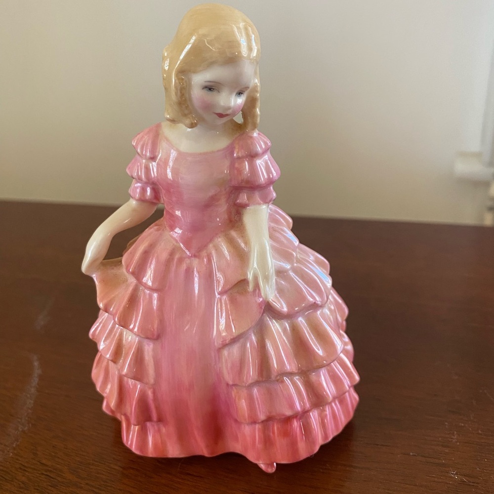 Elegant Pink Porcelain Figurine